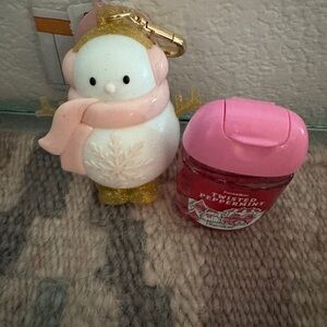 NWT Bath and Body Works LightSnowgirl Hand Gel Holder with gel